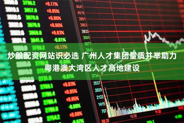 炒股配资网站识必选 广州人才集团量质并举助力粤港澳大湾区人才高地建设